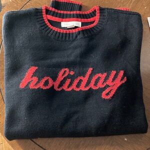 "Holiday" black sweater sz M long sleeve